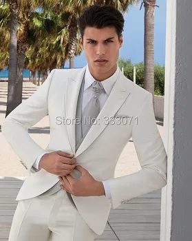 custom made Groom Tuxedos mens 3 piece suits slim fit tailor made wedding Party suits for men White Jacket+Pants+vest+tie
custom made Groom Tuxedos mens 3 piece suits slim fit tailor made wedding Party suits for men White Jacket+Pants+vest+tie