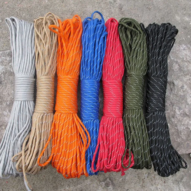Paracord Rope Outdoor Climbing Cord 100FT/31Meters Cuerda Escalada Mil Spec Type Strand Camping Military Survival tent Equipment
Paracord Rope Outdoor Climbing Cord 100FT/31Meters Cuerda Escalada Mil Spec Type Strand Camping Military Survival tent Equipment