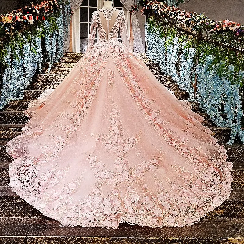 Pink Wedding Dresses Luxury Princess Crystal Beading 3D Flowers Formal Wedding Gown Vestidos De Noiva Bridal Dress BW09
Pink Wedding Dresses Luxury Princess Crystal Beading 3D Flowers Formal Wedding Gown Vestidos De Noiva Bridal Dress BW09