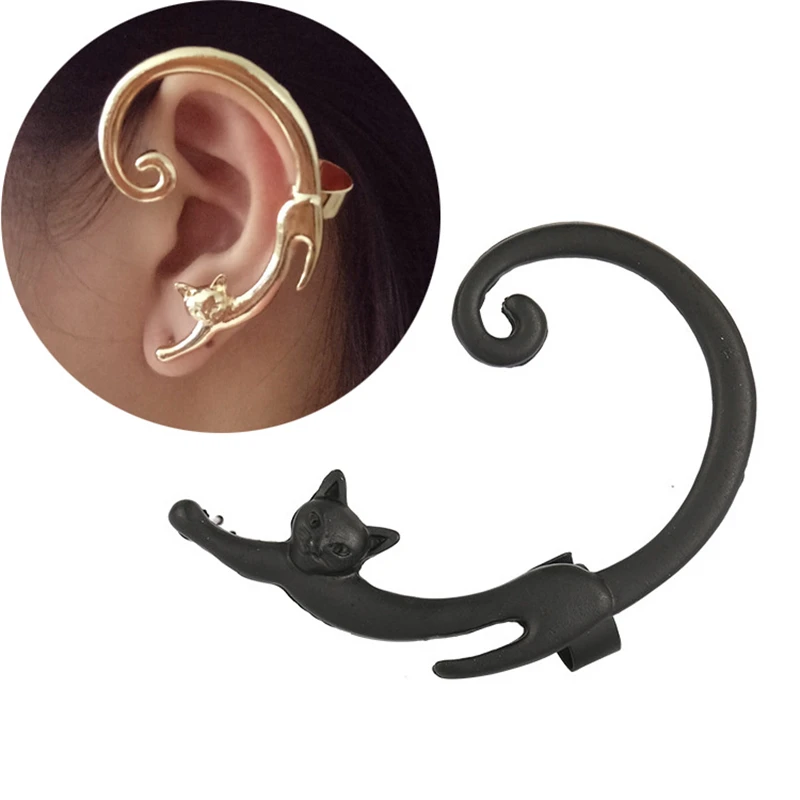 Cat Clip on Earrings Ear Cuff Earrings for Women Jewelry Korea Style Animal Earrings Gold Silver Black Color Punk Rock Earring
Cat Clip on Earrings Ear Cuff Earrings for Women Jewelry Korea Style Animal Earrings Gold Silver Black Color Punk Rock Earring