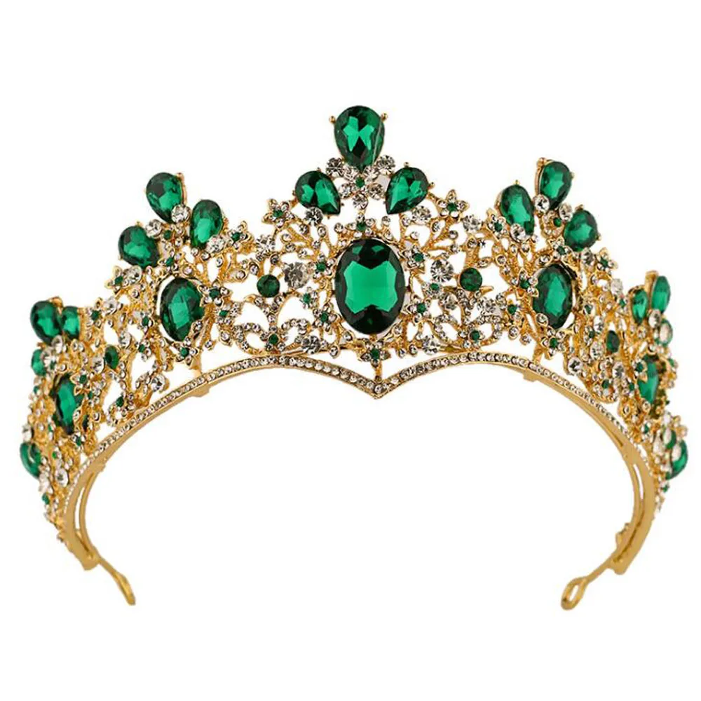 MHS.SUN Pageant Tiara Baroque Queen Crystal Crown Green Rhinestone Hairband Wedding Bridal Headwear Hair Jewelry Party 1PC
MHS.SUN Pageant Tiara Baroque Queen Crystal Crown Green Rhinestone Hairband Wedding Bridal Headwear Hair Jewelry Party 1PC