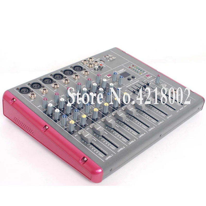 Mini Audio Mixer Mixing Console 6 Channel Karaoke Microphone Digital Sound Amplifier Built-in 48V Phantom Power With USB
Mini Audio Mixer Mixing Console 6 Channel Karaoke Microphone Digital Sound Amplifier Built-in 48V Phantom Power With USB