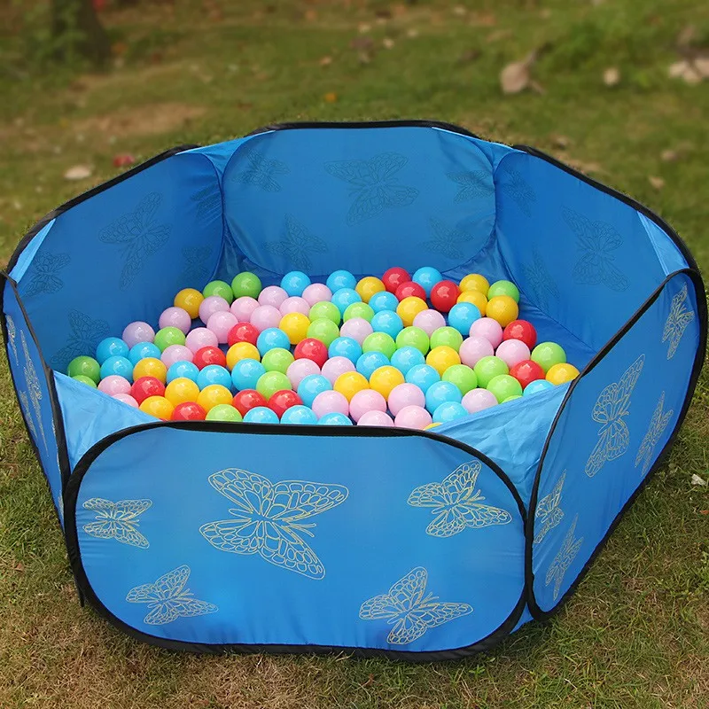 Children's indoor and outdoor folding parent-child interactive toys Butterfly Print ocean ball pool wave pool balls toy tents (1)