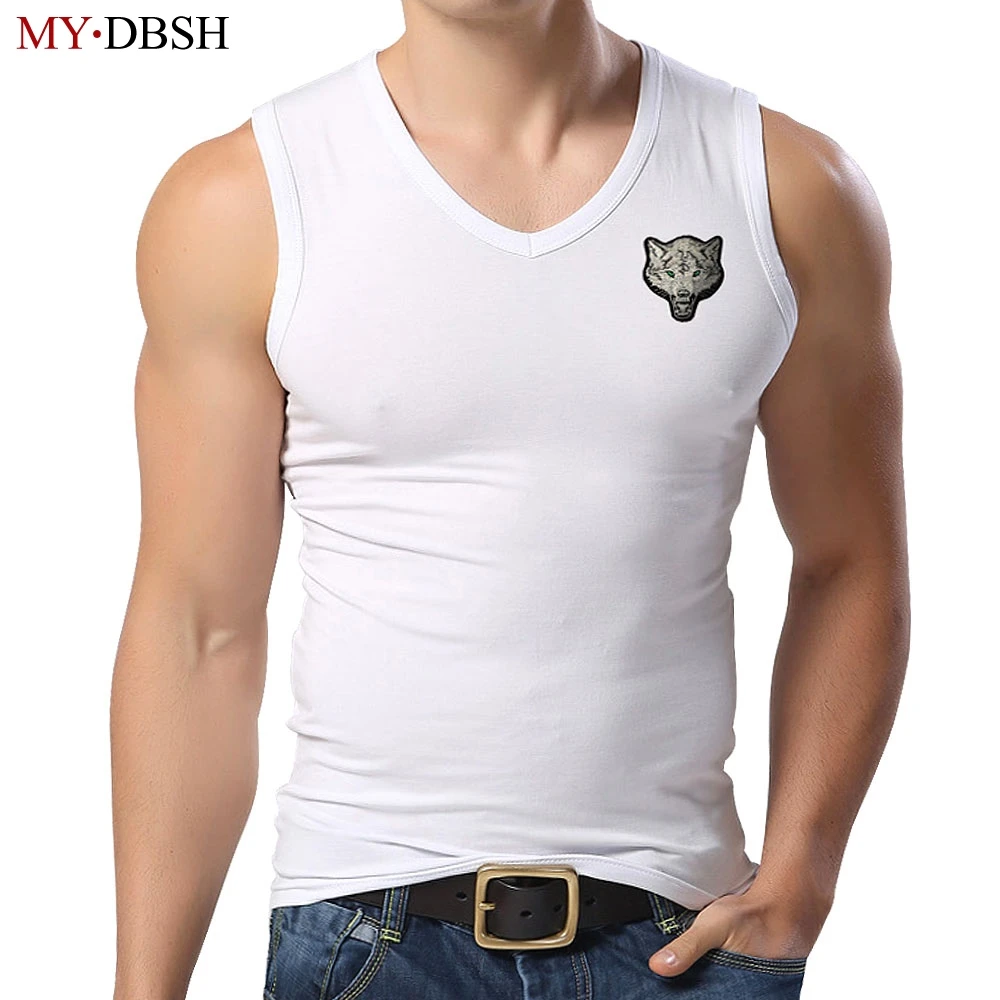 New Style Wolf Embroidery Men's Tank Top Mens Bodybuilding Fitness Lycra Tank Shirt Summer Clothes Muscle V Neck Sleeveless Vest
New Style Wolf Embroidery Men's Tank Top Mens Bodybuilding Fitness Lycra Tank Shirt Summer Clothes Muscle V Neck Sleeveless Vest