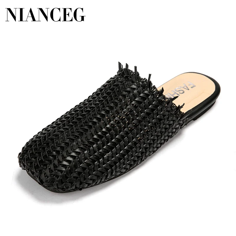 Women Rome Sandals Cover Toe Knitted Spring Summer Flat Shoes Woman Fashion Slides Slip On Gladiator Female Outside Slippers
Women Rome Sandals Cover Toe Knitted Spring Summer Flat Shoes Woman Fashion Slides Slip On Gladiator Female Outside Slippers