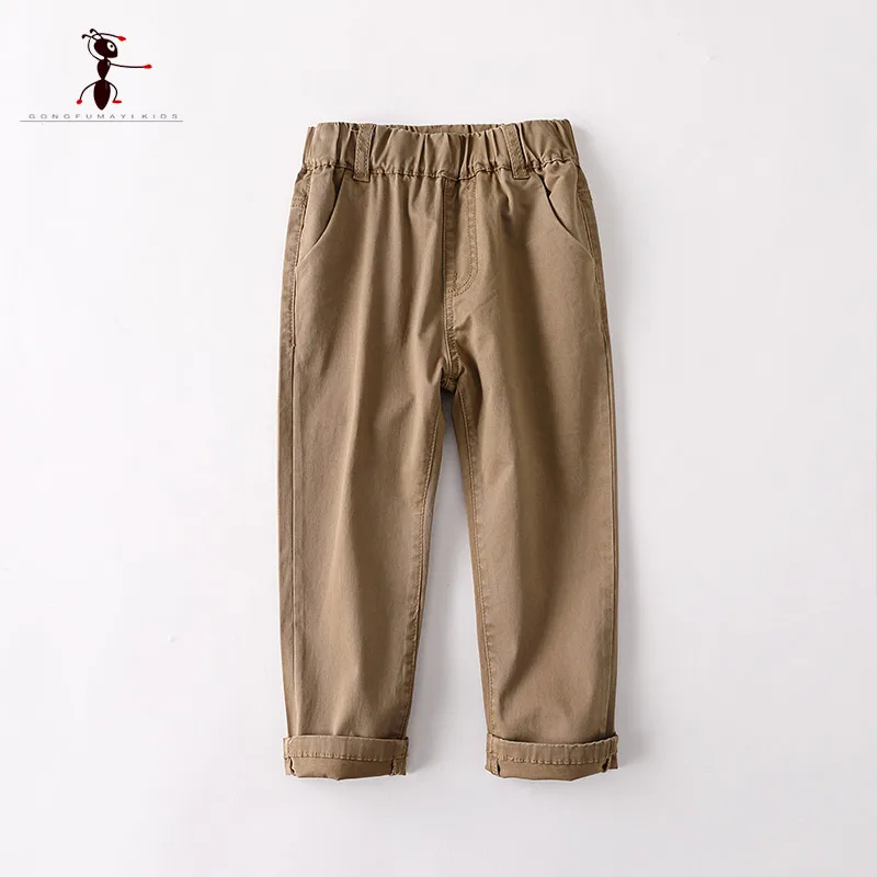 2018 New Autumn Spring Boys pants Cotton Boys Elastic Waist Full Length Navy Blue Khaki Cotton Famous Children's Casual Pants
2018 New Autumn Spring Boys pants Cotton Boys Elastic Waist Full Length Navy Blue Khaki Cotton Famous Children's Casual Pants