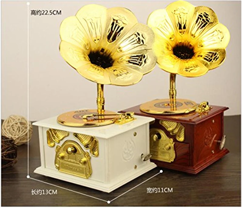 2017 Classical Trumpet Horn Turntable Retro Gramophone Art Disc Music Instrument & Make up Case &Jewelry Box Home Decor sale
2017 Classical Trumpet Horn Turntable Retro Gramophone Art Disc Music Instrument & Make up Case &Jewelry Box Home Decor sale