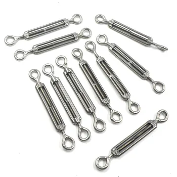 Silver 304 Stainless Steel European Style Eye to Eye M5 Turnbuckles Adjustable Wire Rope Tensioners Pack of 10
Silver 304 Stainless Steel European Style Eye to Eye M5 Turnbuckles Adjustable Wire Rope Tensioners Pack of 10