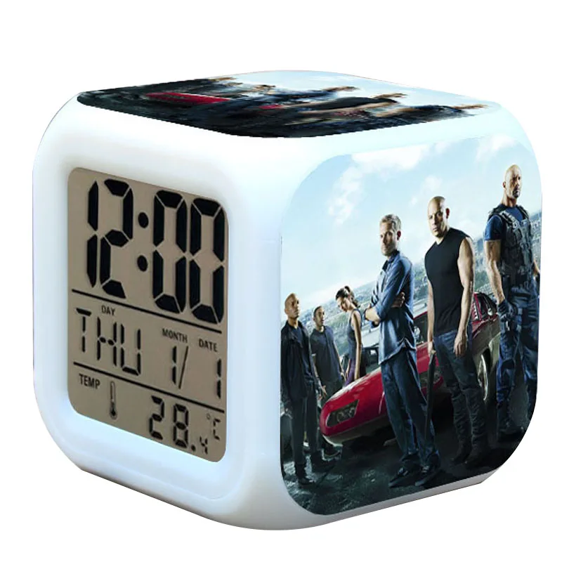 Fast & Furious 7 Color Flash reveil projection heure thermometer led clock horloge digitale led digital alarm clocks Watch
Fast & Furious 7 Color Flash reveil projection heure thermometer led clock horloge digitale led digital alarm clocks Watch