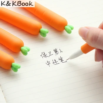 K&KBOOK 4 pcs/Lot Carrot gel pen 0.5mm black ink pens Vegetable type for kids stationery Office accessories school supplies
K&KBOOK 4 pcs/Lot Carrot gel pen 0.5mm black ink pens Vegetable type for kids stationery Office accessories school supplies