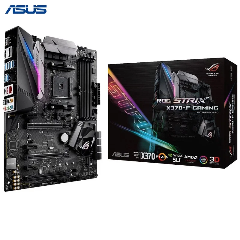 ASUS ROG STRIX X370-F GAMING Motherboard AM4 RYZEN Series X370 Motherboard With RGB LED Light Effect
ASUS ROG STRIX X370-F GAMING Motherboard AM4 RYZEN Series X370 Motherboard With RGB LED Light Effect