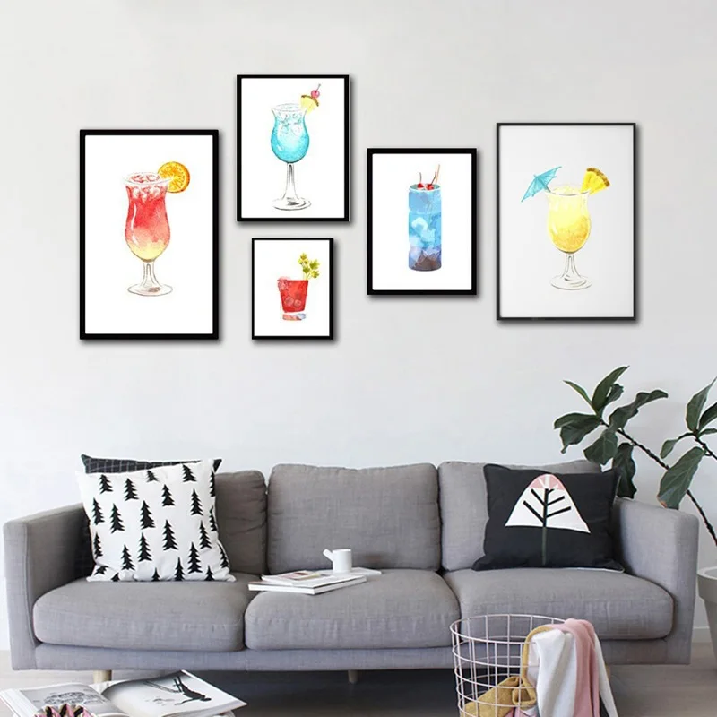 Nordic Poster Watercolor Cocktail Canvas Prints Restaurant Decorative Painting Wall Art Pictures for Kitchen Room No Frame
Nordic Poster Watercolor Cocktail Canvas Prints Restaurant Decorative Painting Wall Art Pictures for Kitchen Room No Frame