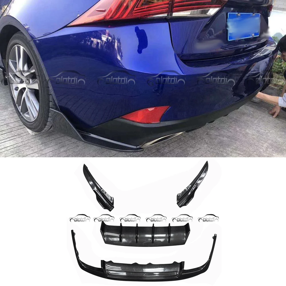 For V Style Car Styling Real Carbon Fiber Double Rear Diffuser + Side Flats for Lexus IS F-Sport 4 PCS/SET
For V Style Car Styling Real Carbon Fiber Double Rear Diffuser + Side Flats for Lexus IS F-Sport 4 PCS/SET