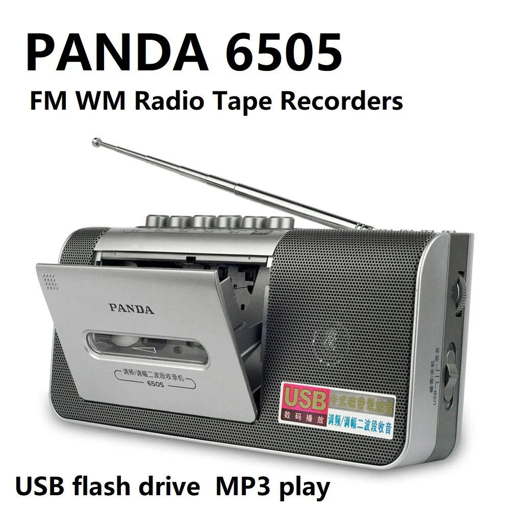 

PANDA 6505 FM AM Tape Recorders USB Flash Drive MP3 Play Cassette Player Radio