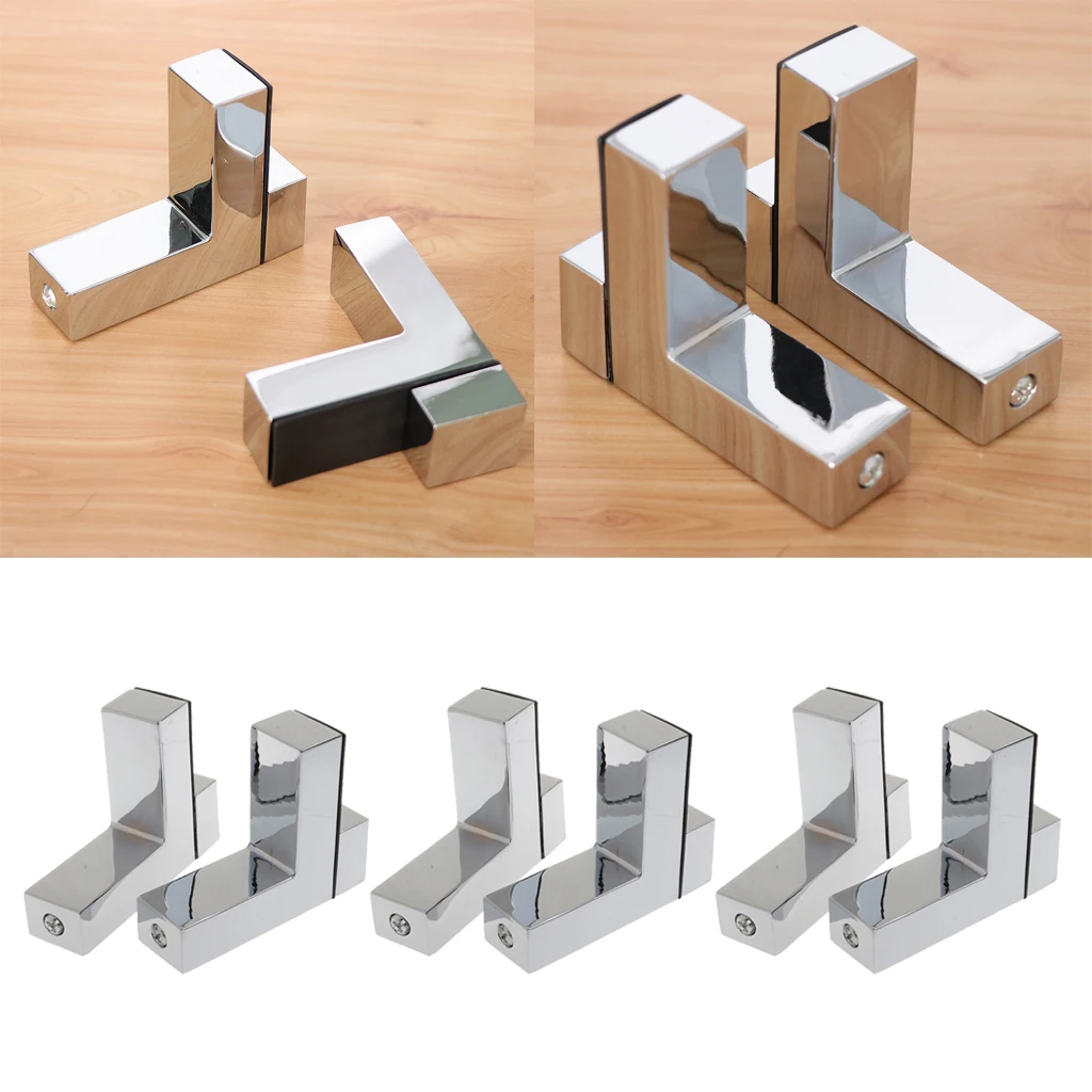 6x/set Solid Adjustable Wood/Glass Shelf Bracket Wall Mount Brushed Nickel