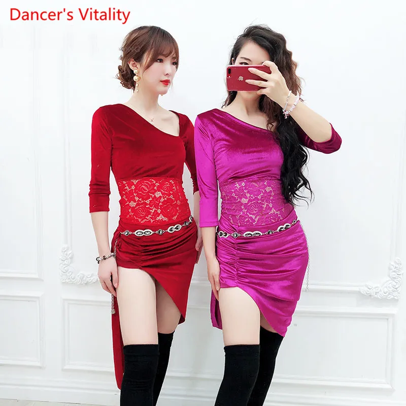 Women Belly Dance Dress 2018 New Autumn Winter Long Sleeves Velvet Practice Dresses Belly Dance Stage Performance Costumes
Women Belly Dance Dress 2018 New Autumn Winter Long Sleeves Velvet Practice Dresses Belly Dance Stage Performance Costumes