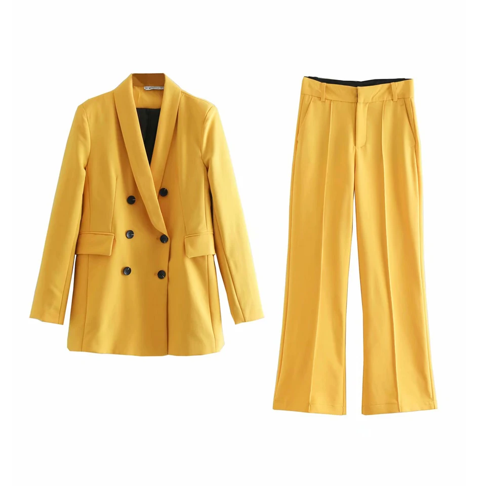 Women Casual Two pieces Sets Solid Pant Suits Summer Double Breasted Blazers Coats and Flares Pant Female Office Lady Pant Suits
Women Casual Two pieces Sets Solid Pant Suits Summer Double Breasted Blazers Coats and Flares Pant Female Office Lady Pant Suits