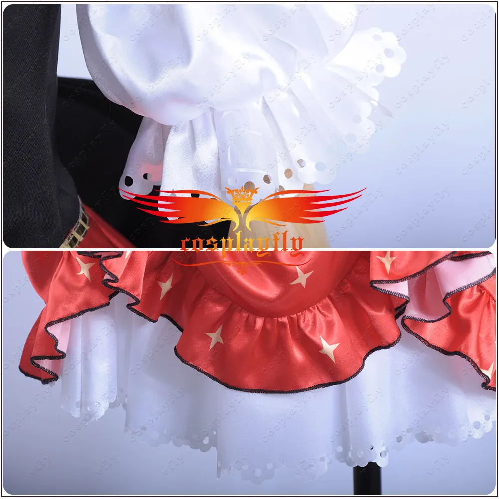 x_01Game LoveLive!Sunshine!! Aqours Bremen Band Matsuura kanan Cosplay Costume Women Sleeveless Dress Socks Necklace Hat Armlet (5)