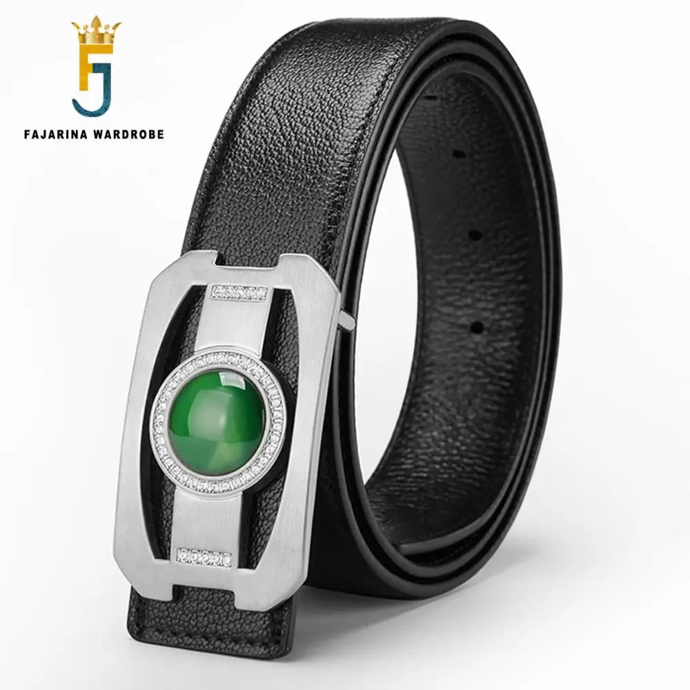 FAJARINA Quality Black Genuine Leather Accessories Cowhide Real Jade Decorative Smooth Buckle Belts for Men Best Gifts LUFJ521
FAJARINA Quality Black Genuine Leather Accessories Cowhide Real Jade Decorative Smooth Buckle Belts for Men Best Gifts LUFJ521