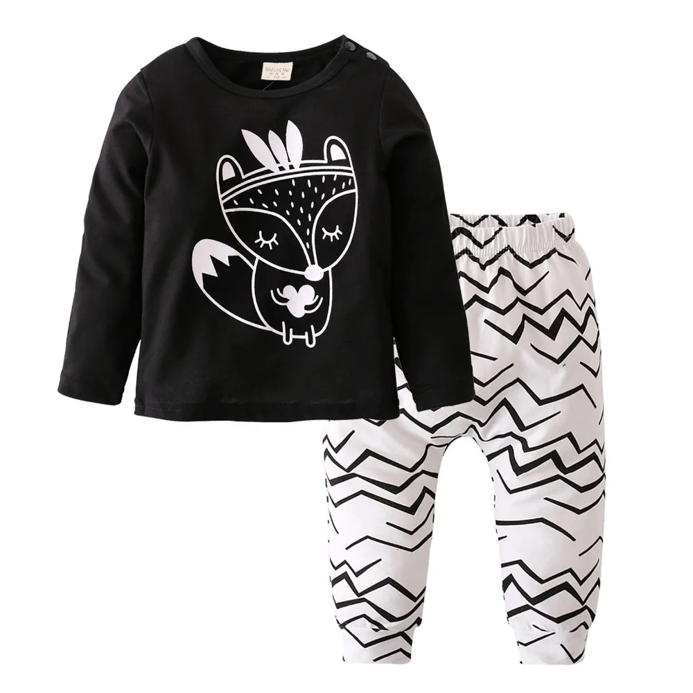 Autumn Baby Boy Clothes Set Long Sleeve Cartoon Fox T-shirt + Stripe Pants Newborn Infant Baby Boys Clothing Kids Toddler Outfit
Autumn Baby Boy Clothes Set Long Sleeve Cartoon Fox T-shirt + Stripe Pants Newborn Infant Baby Boys Clothing Kids Toddler Outfit