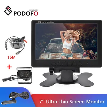 Podofo 7" TFT LCD Display Car Rear View Monitor 4-pin Connector Vehicle Reverse Backup Camera For RV Caravan Trailers Campers
Podofo 7" TFT LCD Display Car Rear View Monitor 4-pin Connector Vehicle Reverse Backup Camera For RV Caravan Trailers Campers