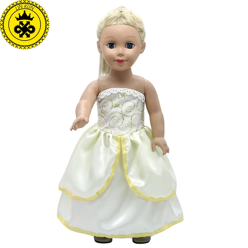 18 inch Girl Doll Clothes Yellow Belle Princess Dress for 18 inch Doll Accessories MG-544
18 inch Girl Doll Clothes Yellow Belle Princess Dress for 18 inch Doll Accessories MG-544