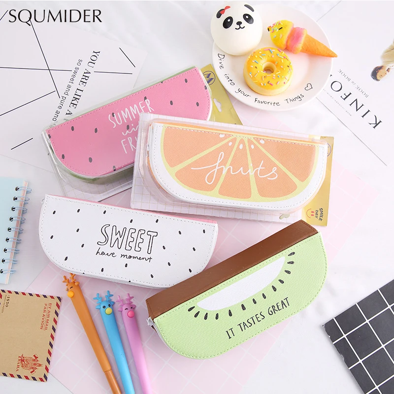 Fruit style cute school pencil case for girls PU Leather kiwi pencil bag fruit stationery pouch office school supplies
Fruit style cute school pencil case for girls PU Leather kiwi pencil bag fruit stationery pouch office school supplies