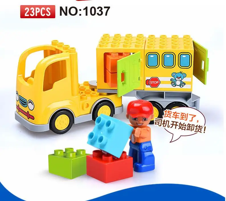 GOROCK 23pcs big bricks the delivery vehicle truck set building blocks Baby Educational toy Compatible with Duploe 10601 toy
GOROCK 23pcs big bricks the delivery vehicle truck set building blocks Baby Educational toy Compatible with Duploe 10601 toy