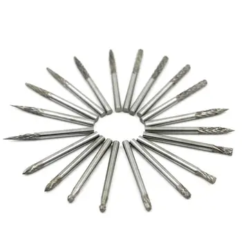 New 20Pcs/Set Tungsten Steel Grinding Heads Carbide Rotating Burr with 3mm Handle 4 Sizes Optional
New 20Pcs/Set Tungsten Steel Grinding Heads Carbide Rotating Burr with 3mm Handle 4 Sizes Optional