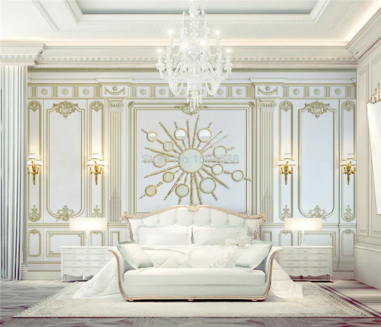 Description Picture 4 of itemCustom Any Size 3D Mural Wallpaper European Style 3D Stereo Square Frame Photo Wall Painting Living Room Hotel Wall Paper