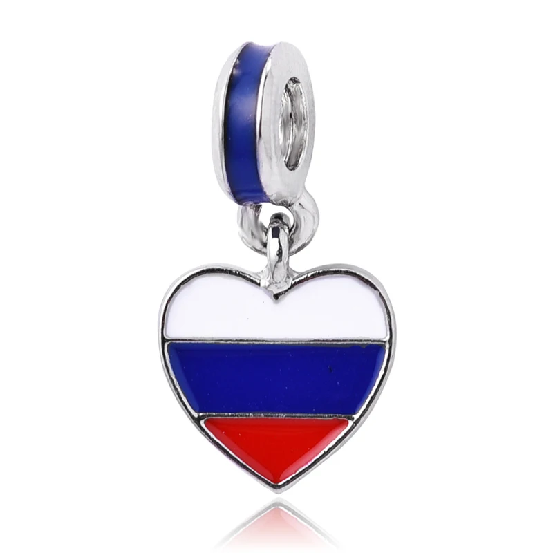 1PC New Russian Flag Heart Hanging Pendants Silver Plated Dangle Charms beads Fit Pandora Charm berloque Bracelet
1PC New Russian Flag Heart Hanging Pendants Silver Plated Dangle Charms beads Fit Pandora Charm berloque Bracelet