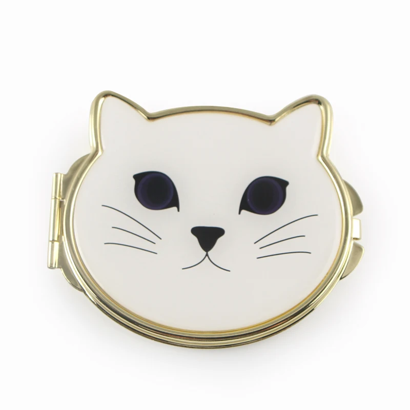 White Cat Face Two-color Eyes Compact Mirror Gold Metal Lady handbag Makeup Mirror for wedding Gift
White Cat Face Two-color Eyes Compact Mirror Gold Metal Lady handbag Makeup Mirror for wedding Gift