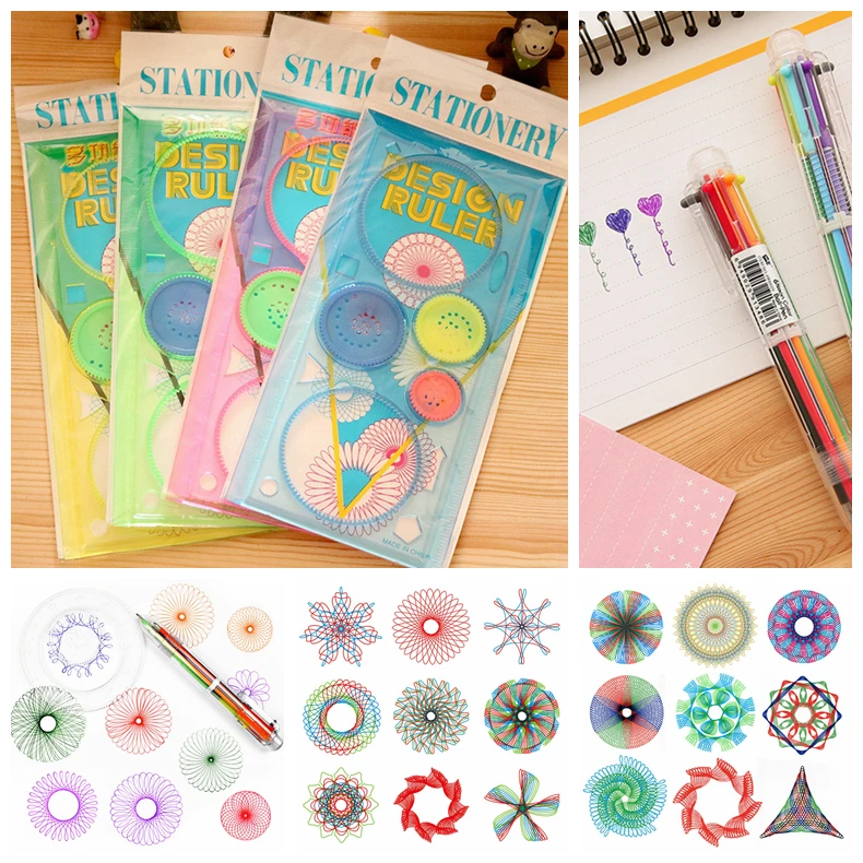 Drawing Toy Set Students Art Tool Multi-function Spirograph Gears Geometric Rulers Drafting Tools Educational Toys For Children
Drawing Toy Set Students Art Tool Multi-function Spirograph Gears Geometric Rulers Drafting Tools Educational Toys For Children