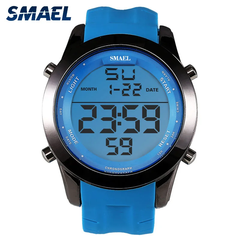 Sport Watch For Men SMAEL Watch Man Clock Fashion LED Digital Display Wristwatch 30 ATM Waterproof Chronograph Stop Watch 1076
Sport Watch For Men SMAEL Watch Man Clock Fashion LED Digital Display Wristwatch 30 ATM Waterproof Chronograph Stop Watch 1076