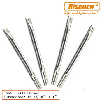 Hisencn 16.9 inch 15641 4pcs/pk Gas Grill Part Stainless Burner Grills Replacement For Charmglow 720-0396, 720-0578 Charbroil
Hisencn 16.9 inch 15641 4pcs/pk Gas Grill Part Stainless Burner Grills Replacement For Charmglow 720-0396, 720-0578 Charbroil