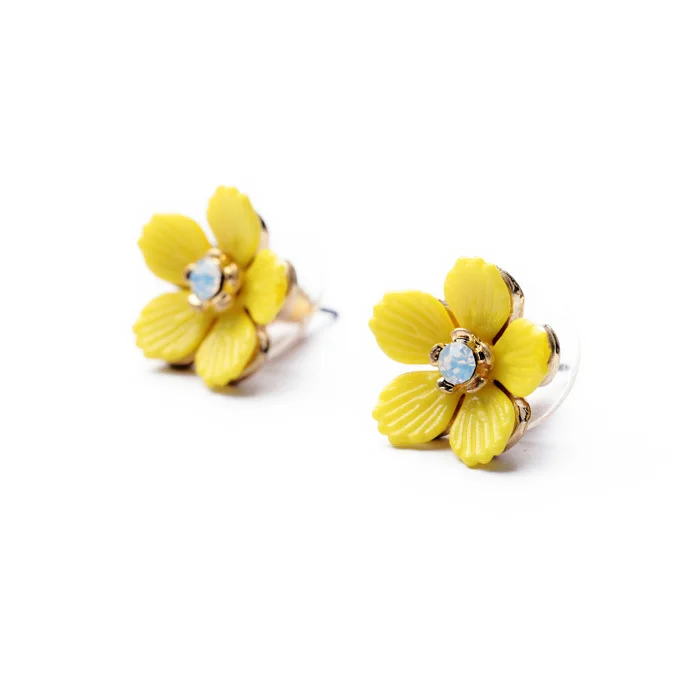 Bulk Price Classic Jewelry of the Hottest Sale Resin Glass Yellow Flower Shiny Gold Color Stud Earrings 
Bulk Price Classic Jewelry of the Hottest Sale Resin Glass Yellow Flower Shiny Gold Color Stud Earrings