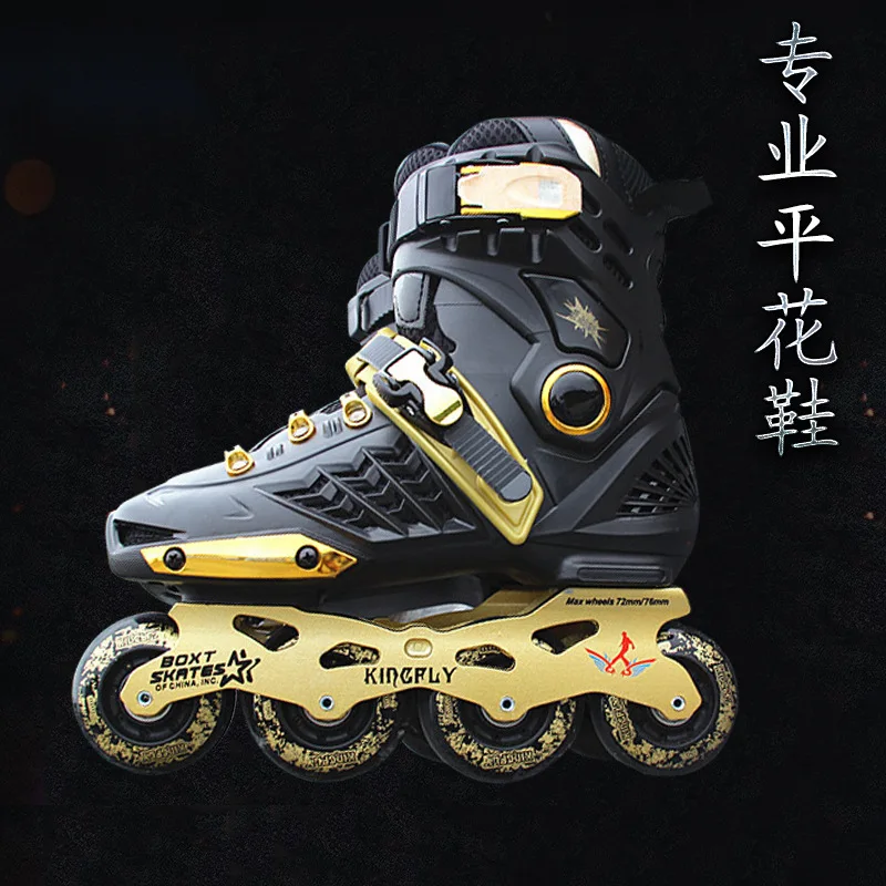 Adult Inline Skates For Men and Women Black Gold skates Professional Flat Flower Single Row Roller Skates
Adult Inline Skates For Men and Women Black Gold skates Professional Flat Flower Single Row Roller Skates