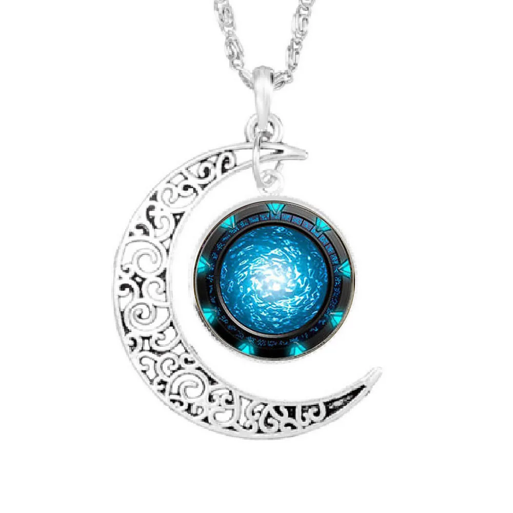 Drama Stargate Portal Atlantis Pendant Moon Necklace 1pcs/lot mens vintage chain antique womens Necklace
Drama Stargate Portal Atlantis Pendant Moon Necklace 1pcs/lot mens vintage chain antique womens Necklace