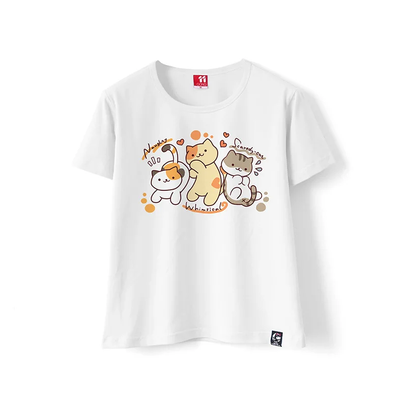 Harajuku Lolita Cartoon Neko Atsume T-Shirt Women Kawaii T Shirt Cat Print Casual Summer Tops Tees Short Sleeve Tshirt
Harajuku Lolita Cartoon Neko Atsume T-Shirt Women Kawaii T Shirt Cat Print Casual Summer Tops Tees Short Sleeve Tshirt