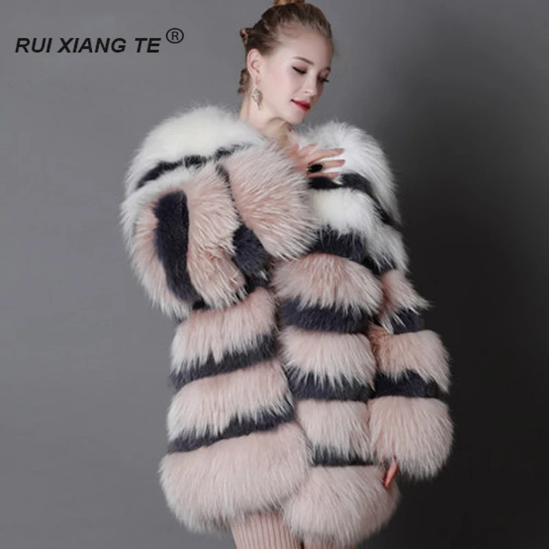 FREE SHIPPING RuiXiangTe Women natural real fox fur coat striped fluffy smooth fox coat fur warm winter female fox outerwear fur
FREE SHIPPING RuiXiangTe Women natural real fox fur coat striped fluffy smooth fox coat fur warm winter female fox outerwear fur