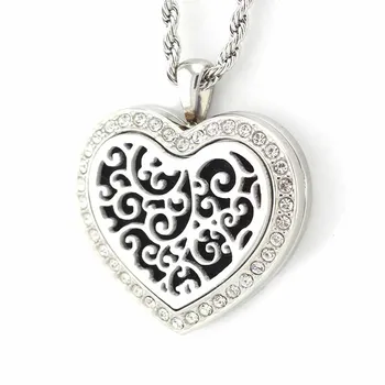 DIY Jewelry Stainles Steel Crystal Cirrus Heart Aromatherapy/Essential Oil Diffuser Perfume Locket Necklace With Free Chain
DIY Jewelry Stainles Steel Crystal Cirrus Heart Aromatherapy/Essential Oil Diffuser Perfume Locket Necklace With Free Chain