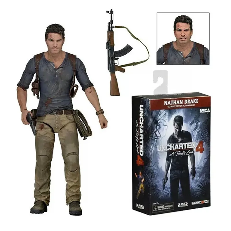 NECA Uncharted 4 A thief's End Figures NATHAN DRAKE PVC Action Figure Collectible Model Toy 18cm
NECA Uncharted 4 A thief's End Figures NATHAN DRAKE PVC Action Figure Collectible Model Toy 18cm