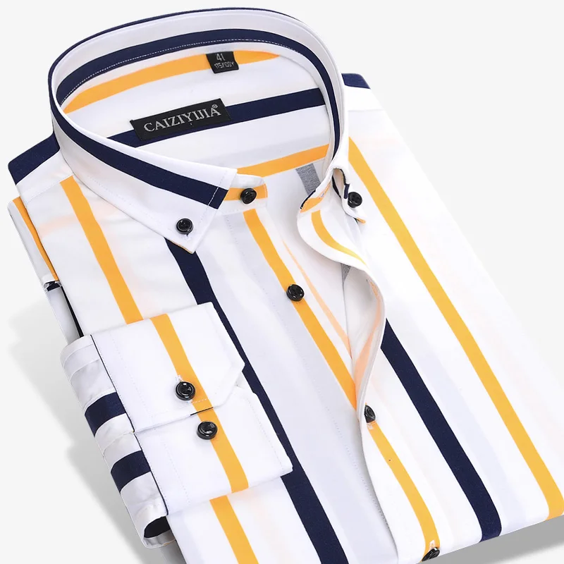 2019 New Design Contrast Color Stripe Men Business Casual Shirts Long Sleeve Brand High-end Button-down Collar Men Dress Shirts
2019 New Design Contrast Color Stripe Men Business Casual Shirts Long Sleeve Brand High-end Button-down Collar Men Dress Shirts