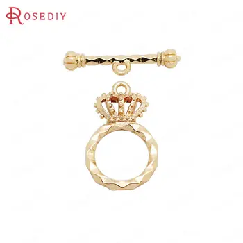 4 Sets 24K Gold Color Plated Brass Crown Bracelet O Toggle Clasps Diy Jewelry Findings Bracelet Accessories Wholesale
4 Sets 24K Gold Color Plated Brass Crown Bracelet O Toggle Clasps Diy Jewelry Findings Bracelet Accessories Wholesale