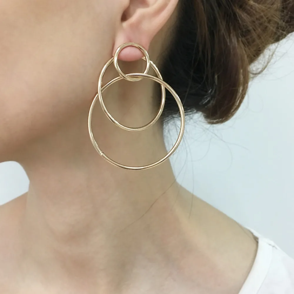 Layered Big Geometric Alloy Dangle Statement Earrings For Women Fashion Jewelry Circular Metal Drop Earring Vintage UKMOC
Layered Big Geometric Alloy Dangle Statement Earrings For Women Fashion Jewelry Circular Metal Drop Earring Vintage UKMOC