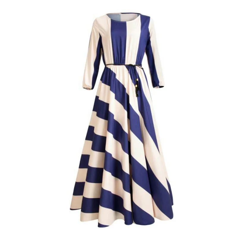 2019 Women Fashion Three Quarter Sleeve Stripe Dresses Female Casual Evening Party Dress Ladies Loose Summer Dresses New
2019 Women Fashion Three Quarter Sleeve Stripe Dresses Female Casual Evening Party Dress Ladies Loose Summer Dresses New