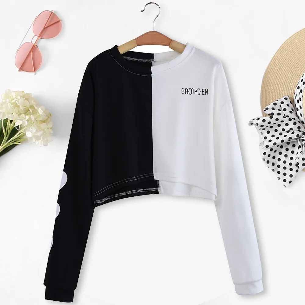 women hoodies bt21 Patchwork Letter O-Neck Sweatshirt Long Sleeve Pullover Tops Blouse sudaderas mujer 2019 New
women hoodies bt21 Patchwork Letter O-Neck Sweatshirt Long Sleeve Pullover Tops Blouse sudaderas mujer 2019 New