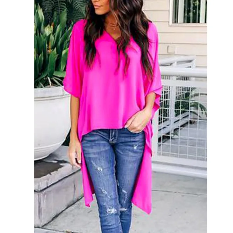Fashion Women T-shirt Bat sleeve Casual Solid Loose Short Sleeve Long T Shirts Tops Tees Streetwear S-XXL Female T-shirt 2019
Fashion Women T-shirt Bat sleeve Casual Solid Loose Short Sleeve Long T Shirts Tops Tees Streetwear S-XXL Female T-shirt 2019