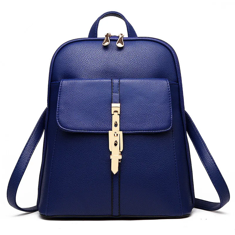 Elegant PU Royal Blue Pratical Schoolbag Casual Traveling Women Backpacks Bag Buckle Zipper
Elegant PU Royal Blue Pratical Schoolbag Casual Traveling Women Backpacks Bag Buckle Zipper