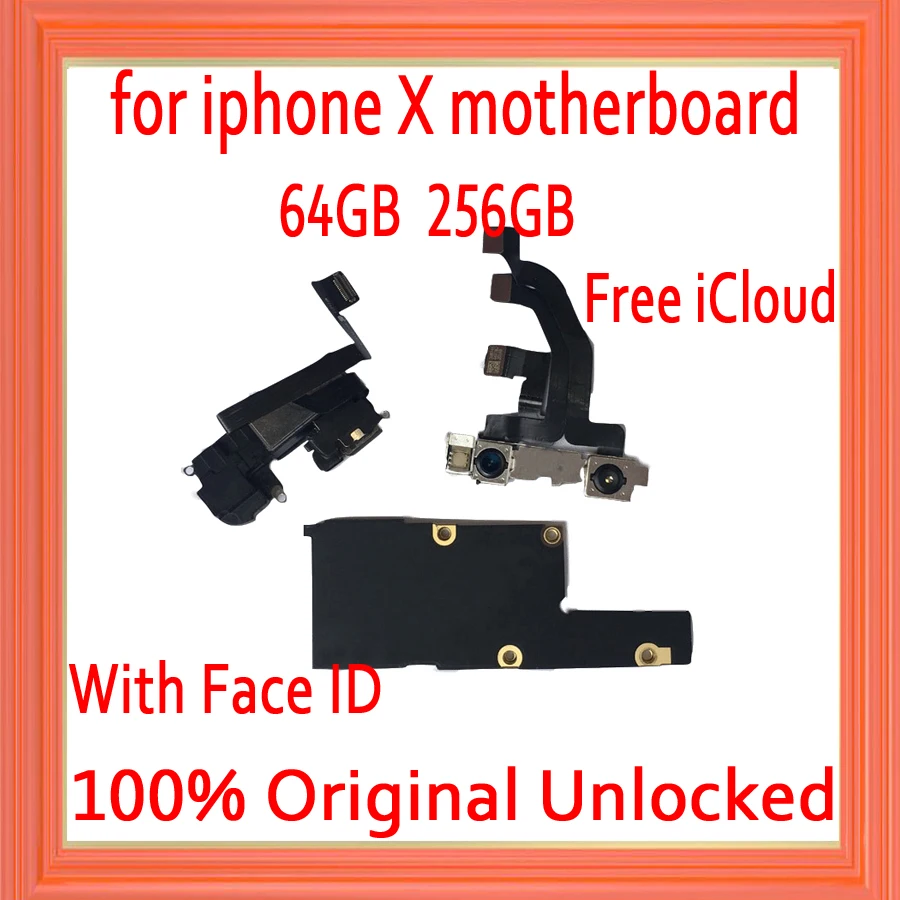 Factory unlocked for iphone X Motherboard with Face ID,100% Original for iphone X Mainboard with Clean iCloud,64GB / 256GB
Factory unlocked for iphone X Motherboard with Face ID,100% Original for iphone X Mainboard with Clean iCloud,64GB / 256GB